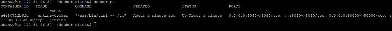 Verify new Jenkins container is running