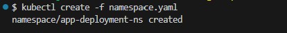 Create Namespace